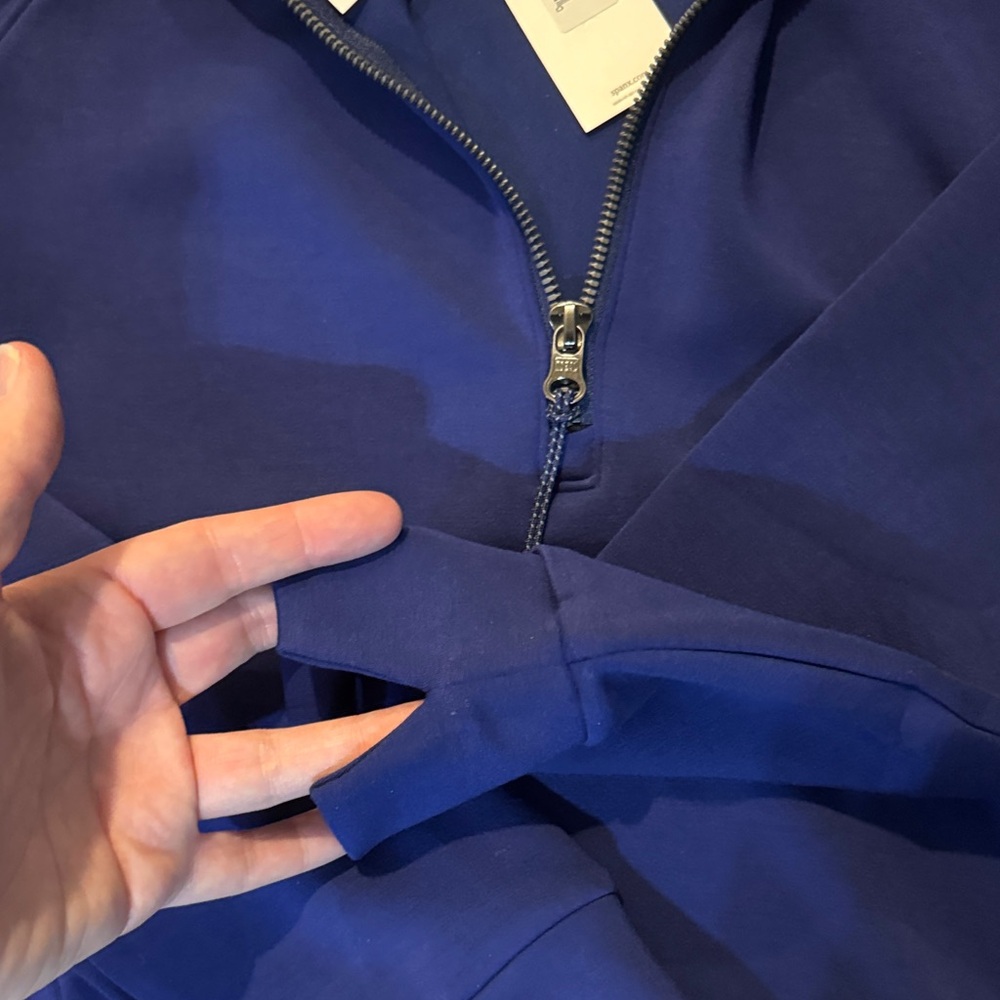 SPANX Deep Blue Zip-Up Jacket - Picture 3 of 5